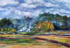 l 026 before storm lafoor pstel 55x35 cm 1984