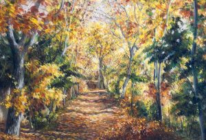 l 032 the colorful fall pastel 55x35 cm 1995