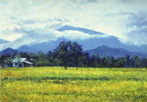 l 043 the misty field oil on canvas 70x55 cm 1987