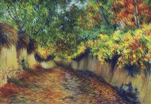 l 030 through the garden lanes of shiraz pastel 55x37 cm 1985