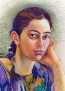 p 012 mandana pastel 50x70 cm 1995