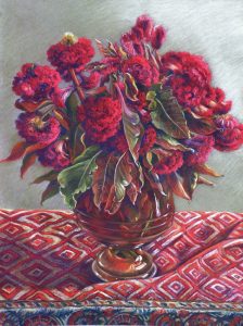 sl 01 crimson arrengement pastel 55x75 cm 1995