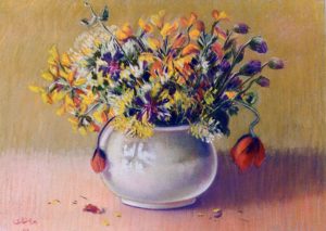 sl 09 a simple bouquet pastel 38x28 cm 1990